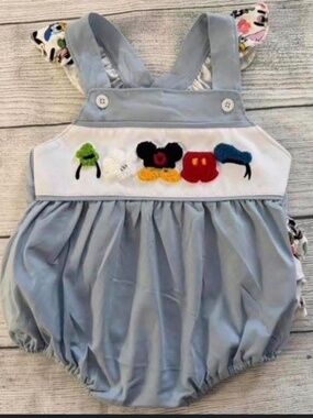 French Knot Mickey Mouse Bubble Outfit